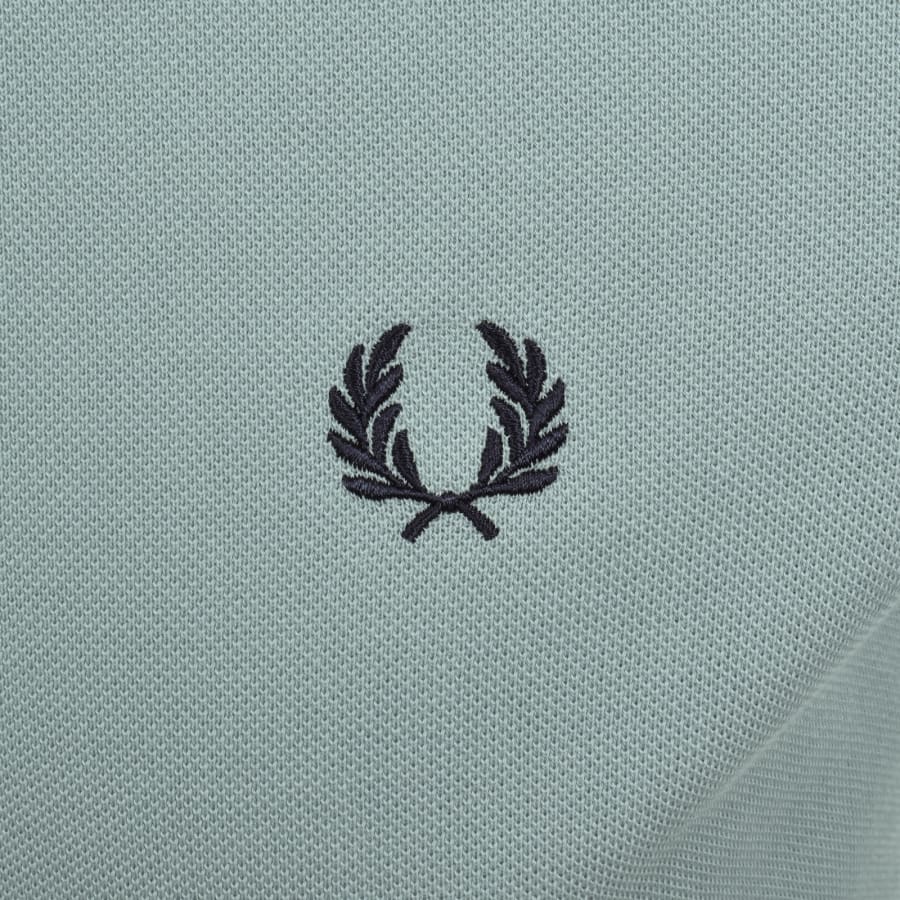Image number 3 for Fred Perry Twin Tipped Polo T Shirt Silver Blue