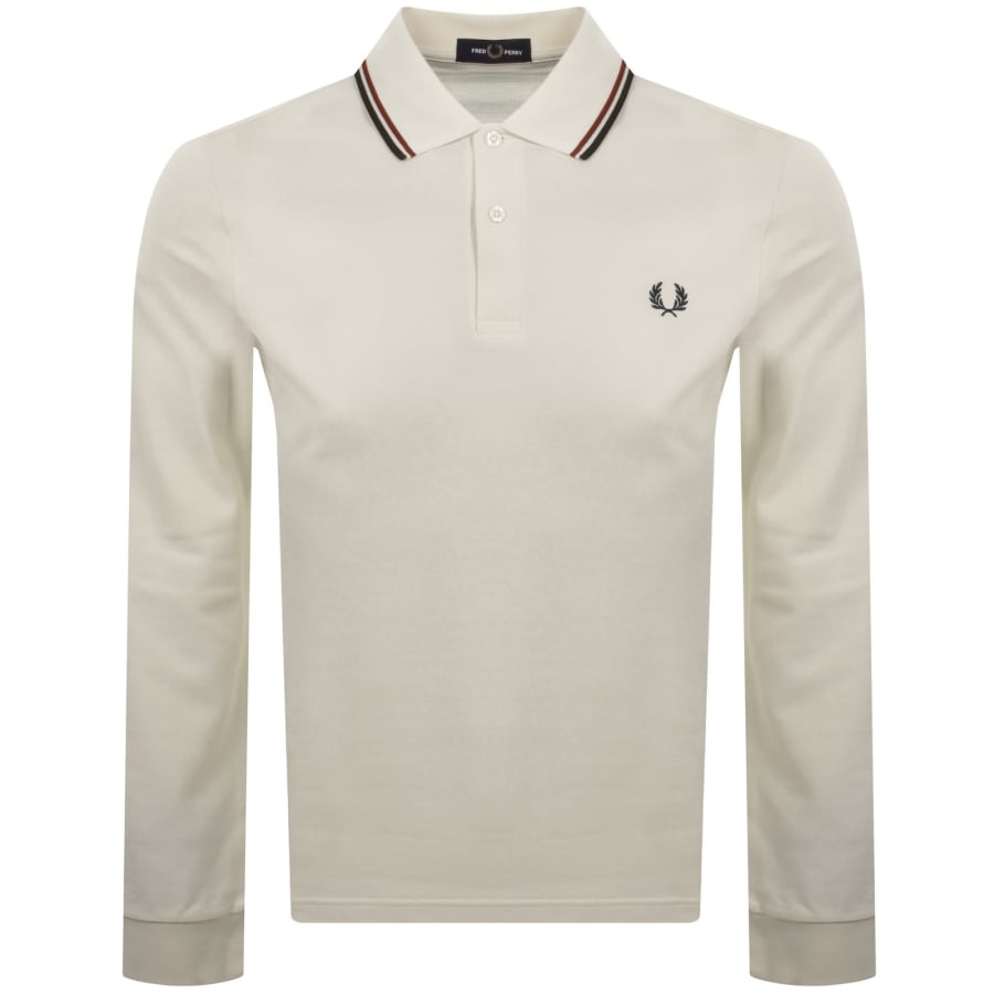 Image number 1 for Fred Perry Twin Tipped Polo T Shirt Cream
