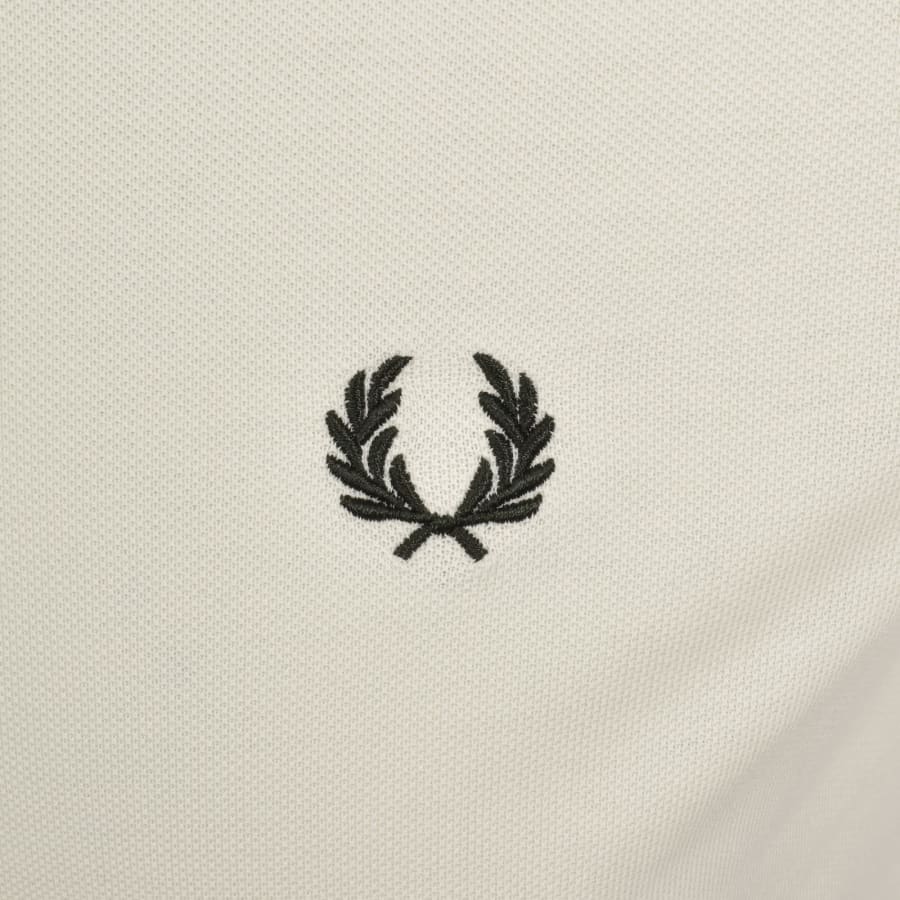 Image number 3 for Fred Perry Twin Tipped Cuff T Shirt Cream