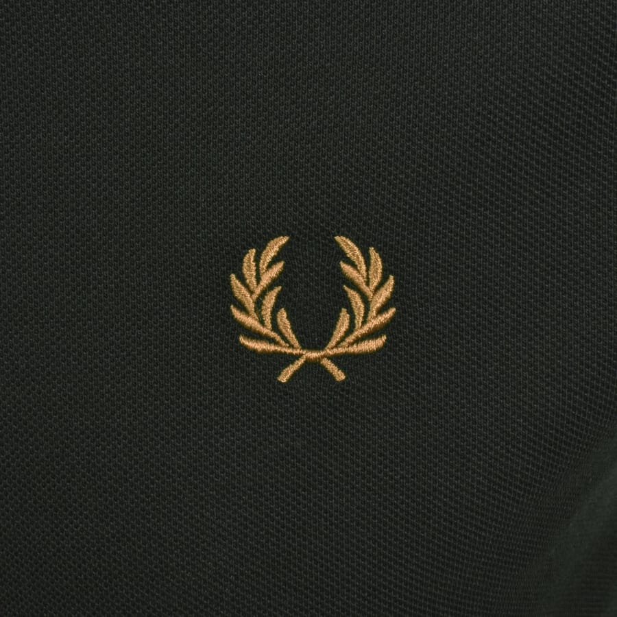 Image number 3 for Fred Perry Twin Tipped Cuff T Shirt Green
