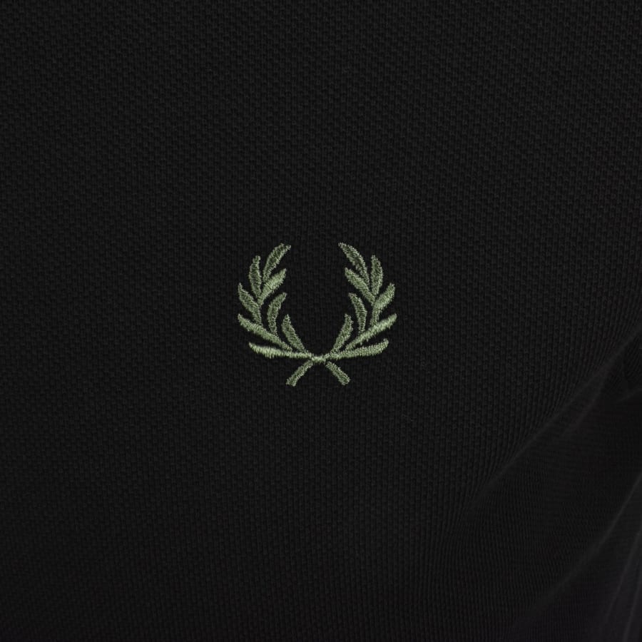 Image number 3 for Fred Perry Bold Tipped Polo T Shirt Black