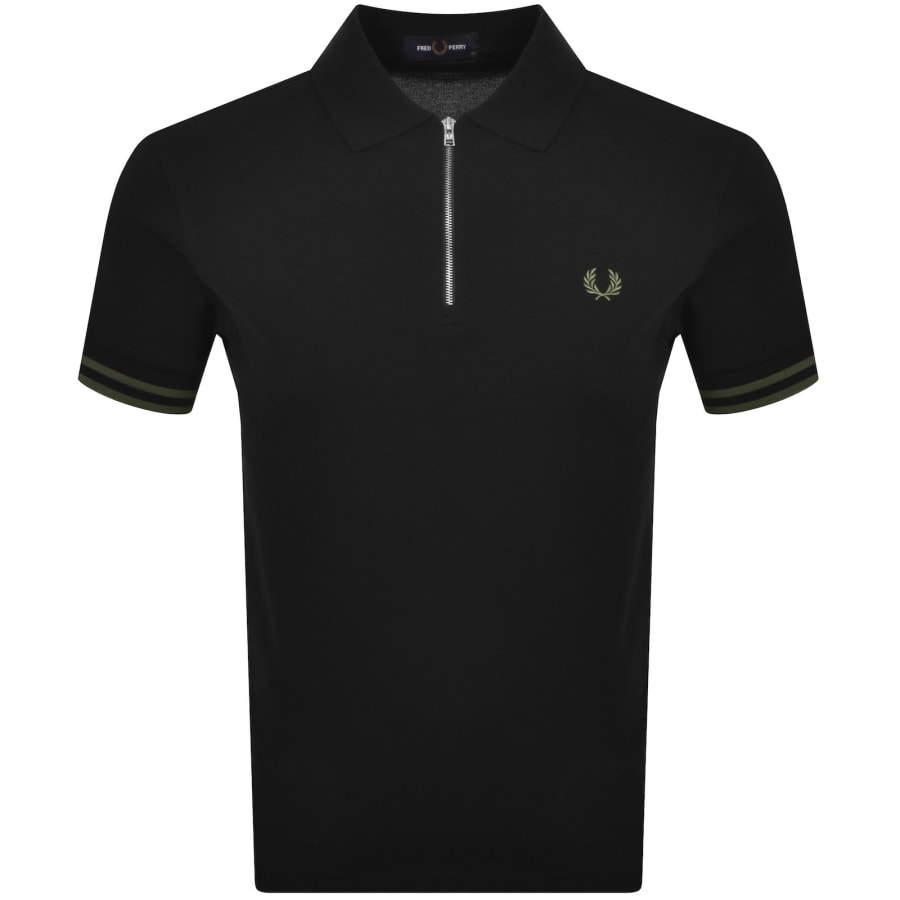 Image number 1 for Fred Perry Bold Tipped Polo T Shirt Black