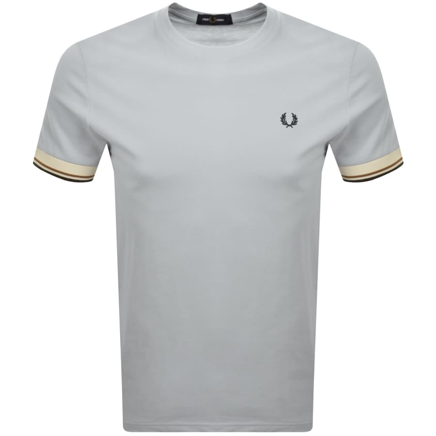 Image number 1 for Fred Perry Twin Tipped Cuff T Shirt Blue