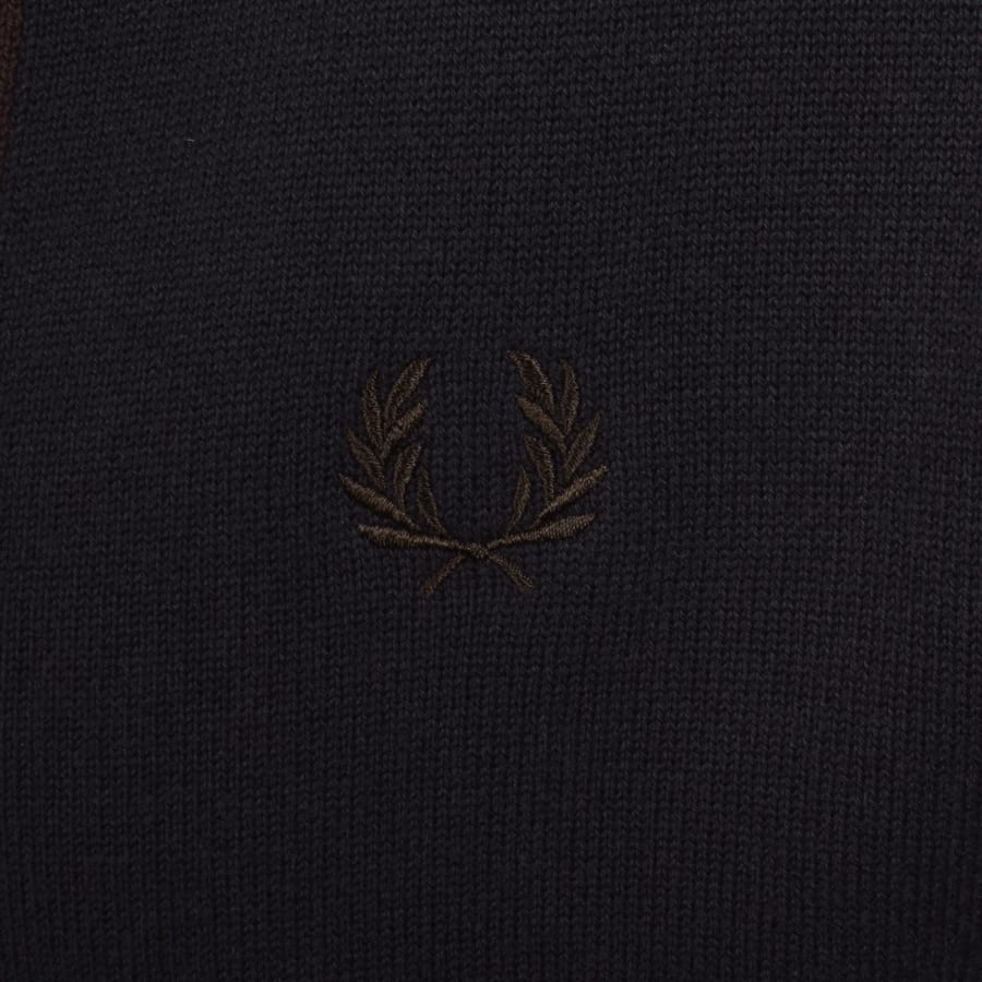 Image number 3 for Fred Perry Knitted Blazer Navy