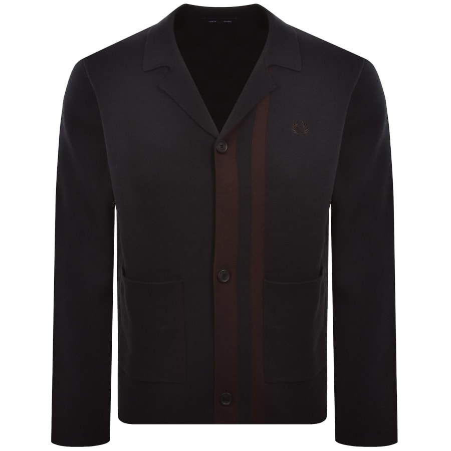 Image number 1 for Fred Perry Knitted Blazer Navy