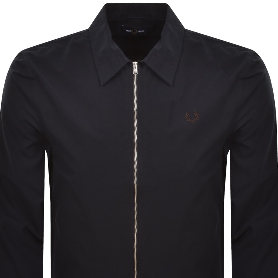 Image number 2 for Fred Perry Poplin Overshirt Navy