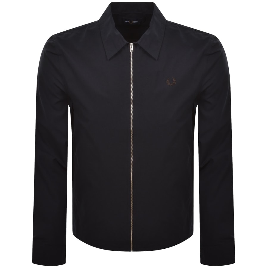 Image number 1 for Fred Perry Poplin Overshirt Navy