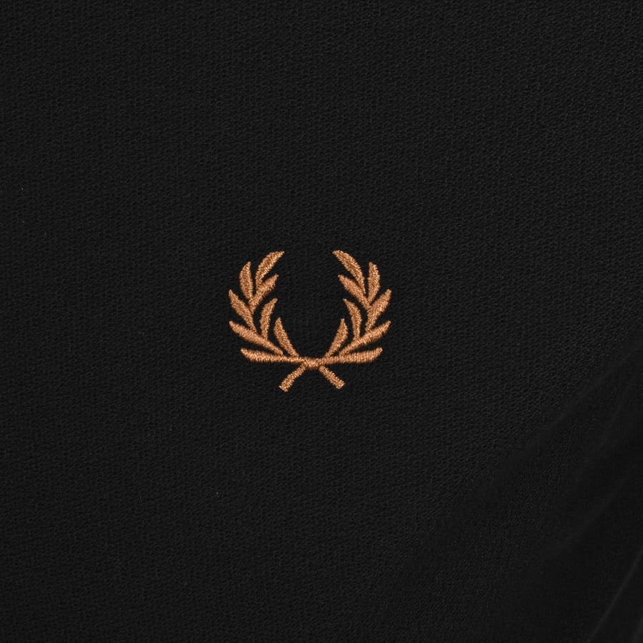 Image number 4 for Fred Perry Tipped Tape Polo Shirt Black