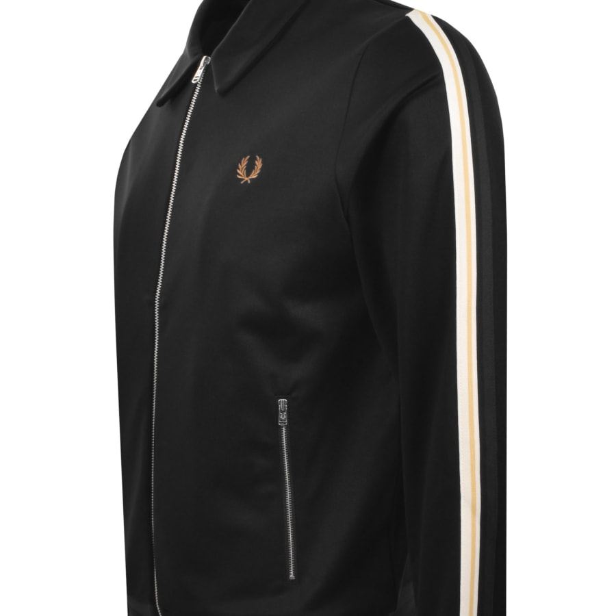Image number 5 for Fred Perry Tipped Tape Track Top Black