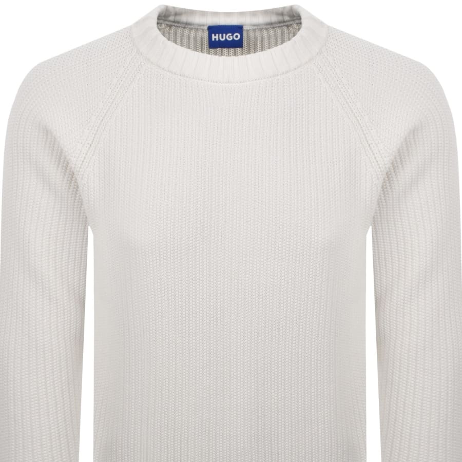 Image number 2 for HUGO Blue Sonnee Jumper White