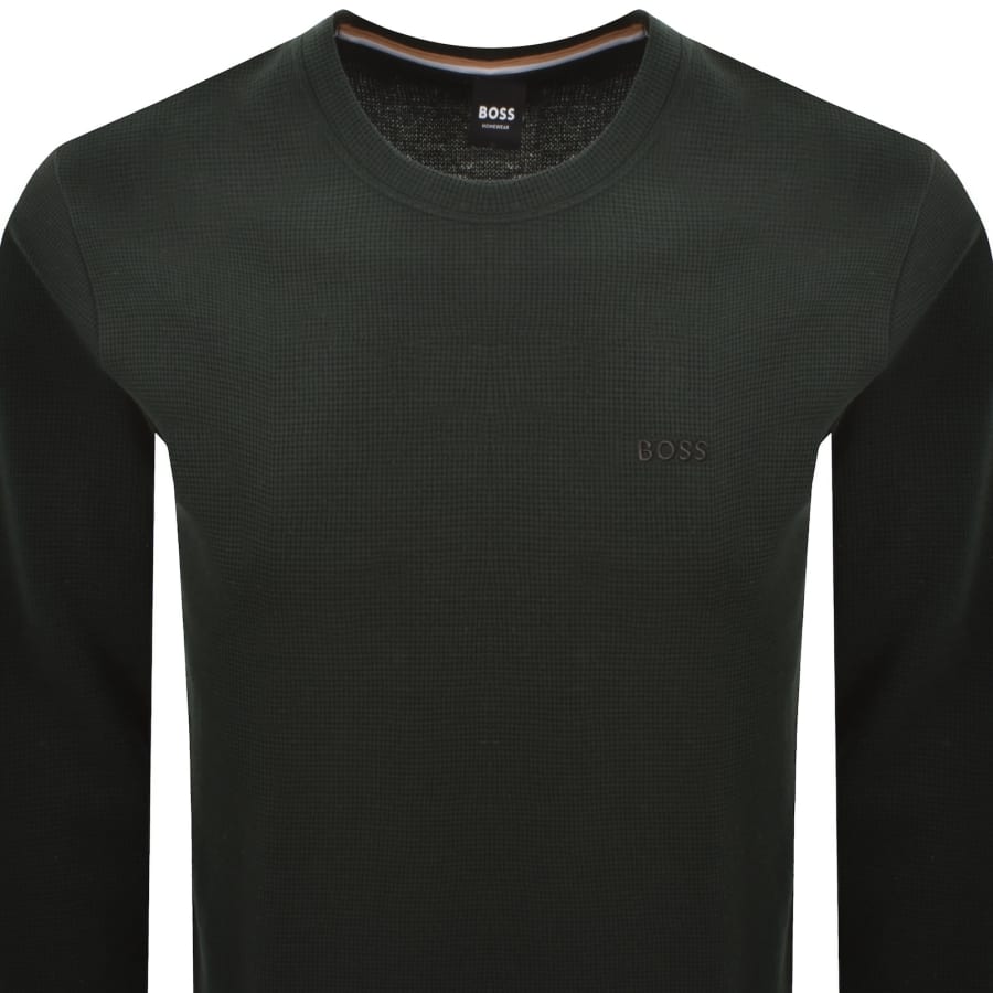 Image number 2 for BOSS Waffle T Shirt Green