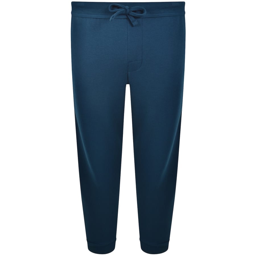 Image number 2 for BOSS Waffle Cuff Joggers Blue