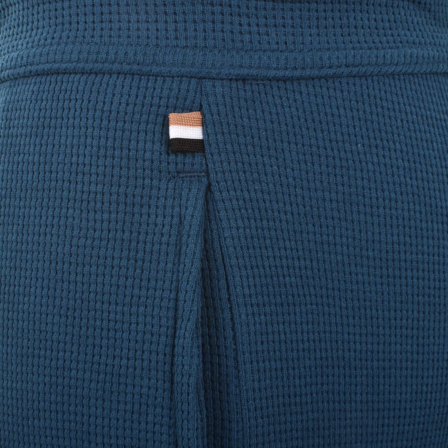 Image number 5 for BOSS Waffle Cuff Joggers Blue