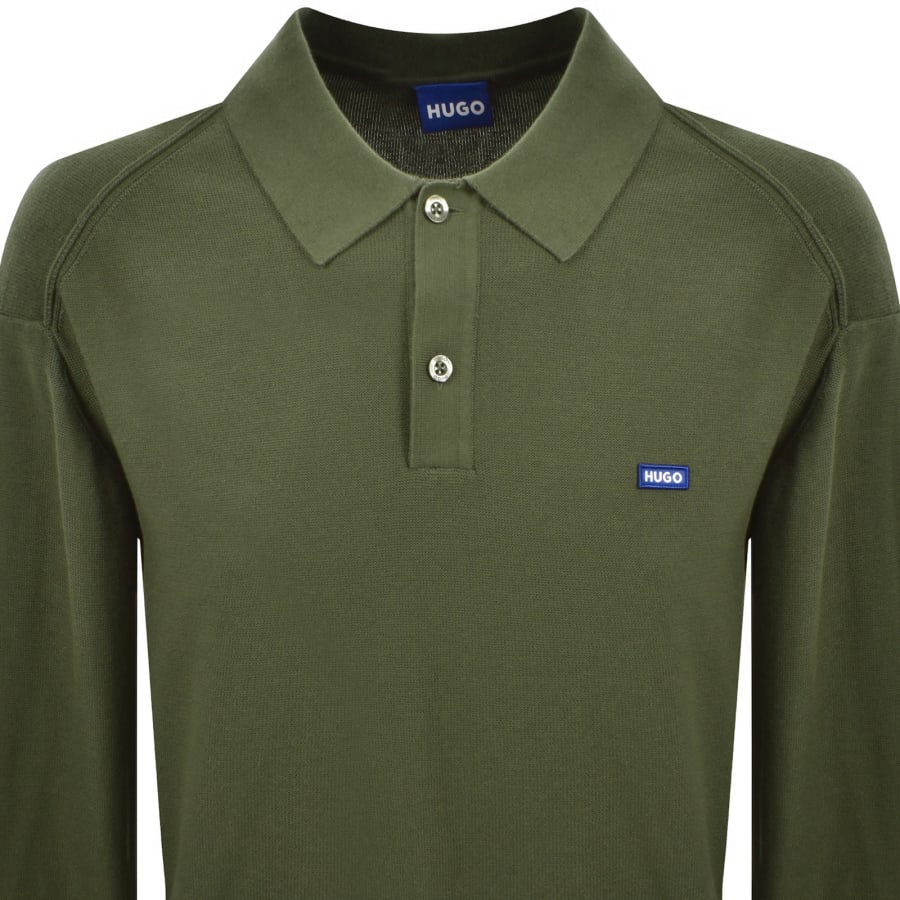 Image number 2 for HUGO Blue San Patty Knit Polo Green