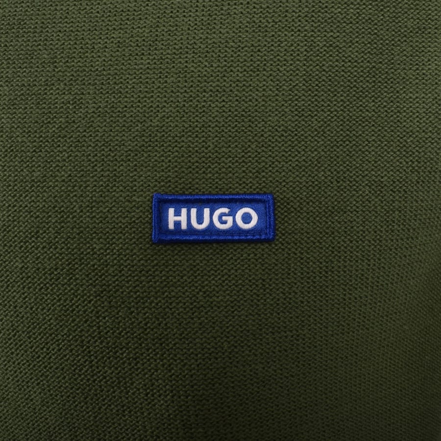 Image number 3 for HUGO Blue San Patty Knit Polo Green