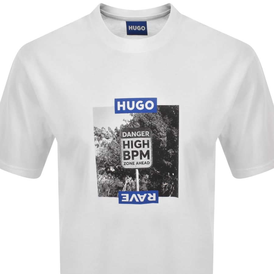 Image number 2 for HUGO Blue Nobim T Shirt White
