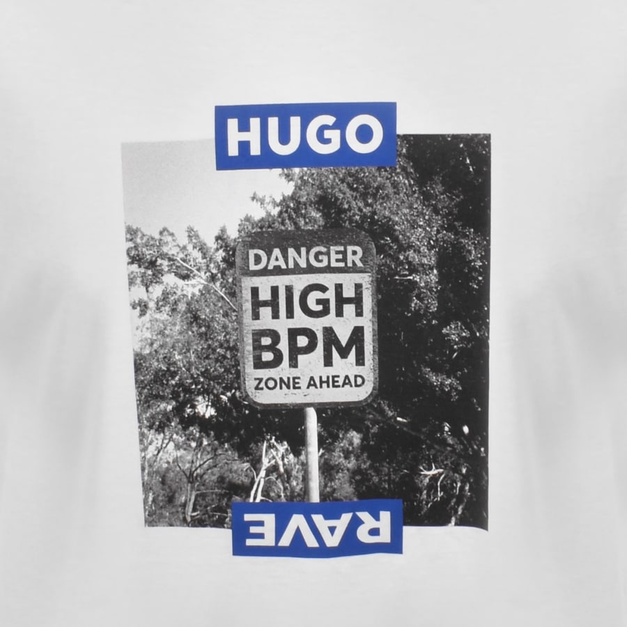 Image number 3 for HUGO Blue Nobim T Shirt White