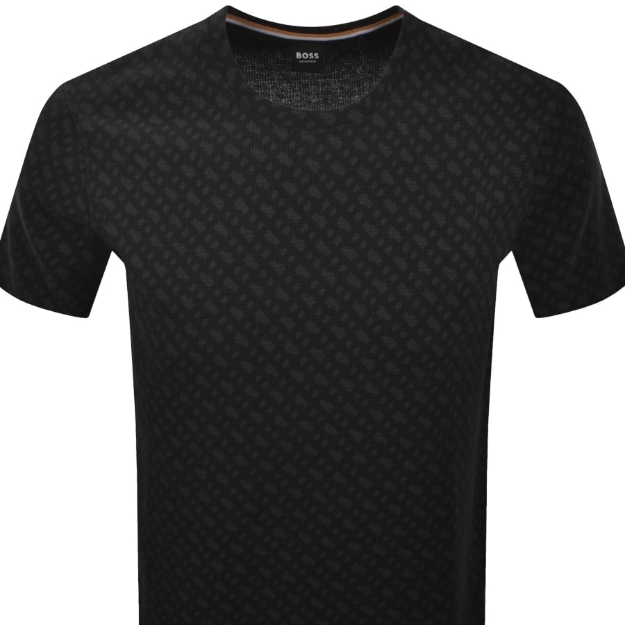 Image number 2 for BOSS Waffle All Over Print T Shirt Black