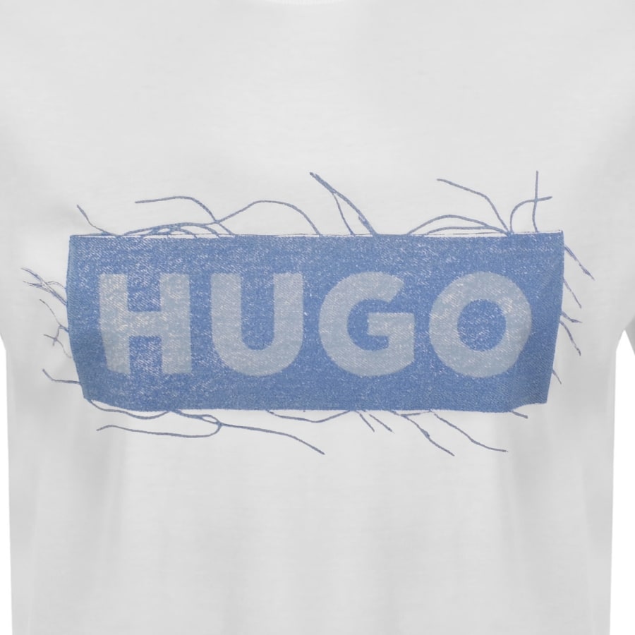 Image number 3 for HUGO Blue Naxter T Shirt White