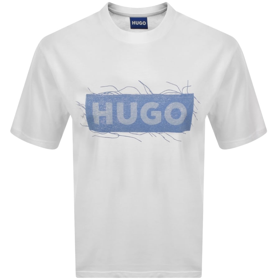 Image number 1 for HUGO Blue Naxter T Shirt White
