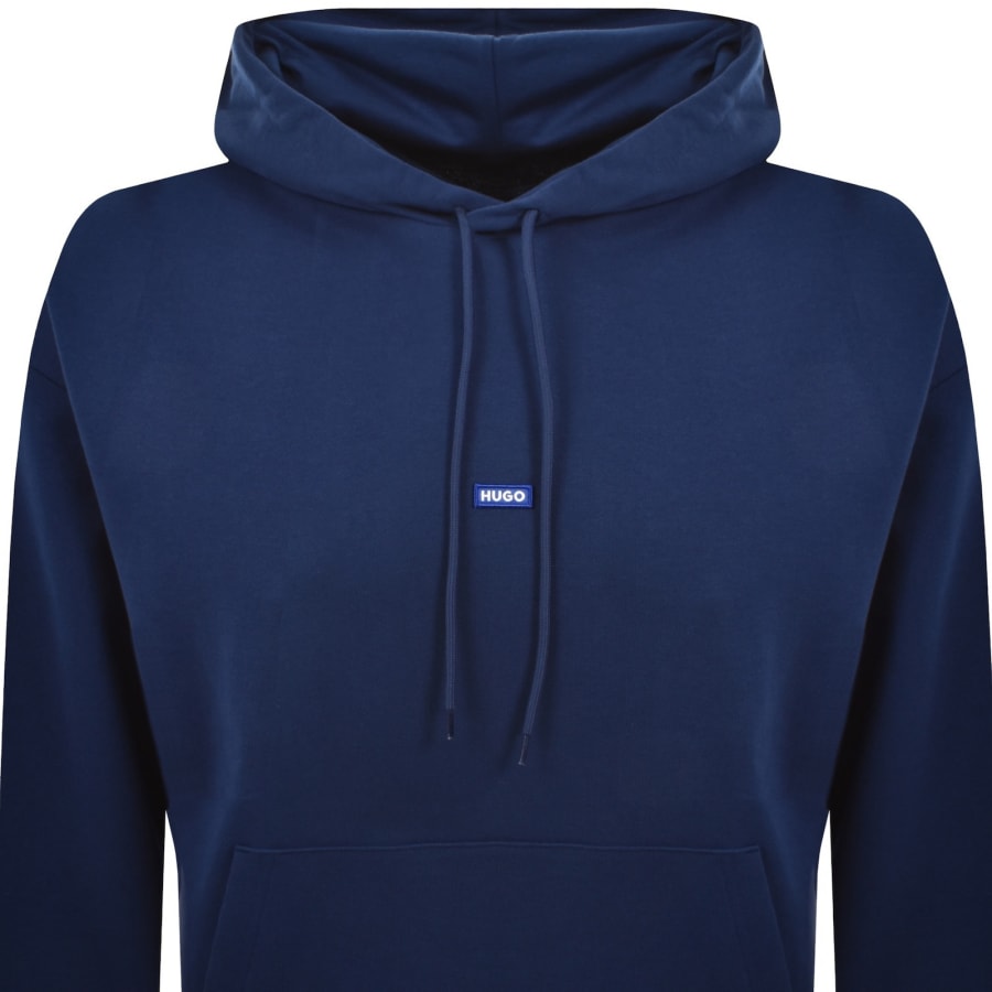 Image number 2 for HUGO Blue Nalonso Hoodie Navy
