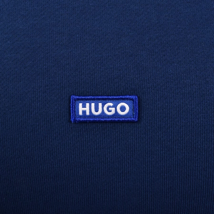 Image number 3 for HUGO Blue Nalonso Hoodie Navy