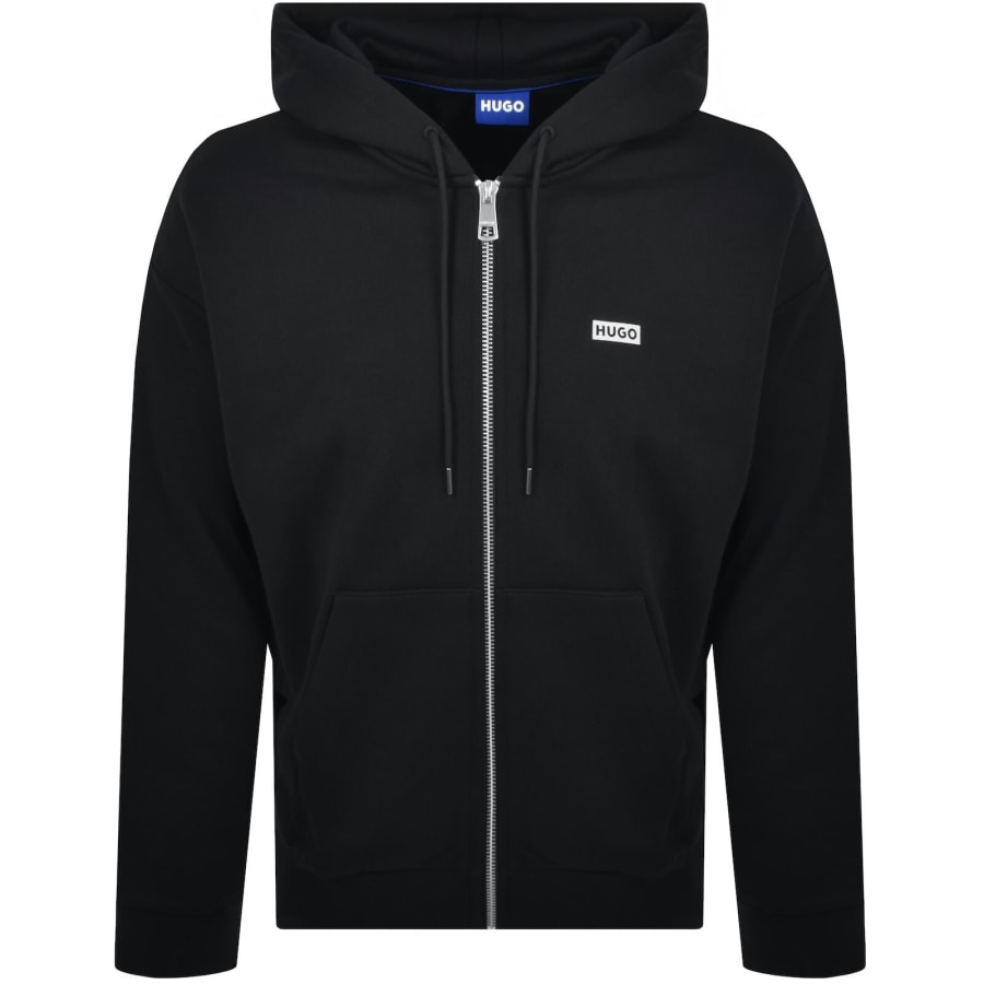 Image number 2 for HUGO Blue Nardimez Hoodie Black