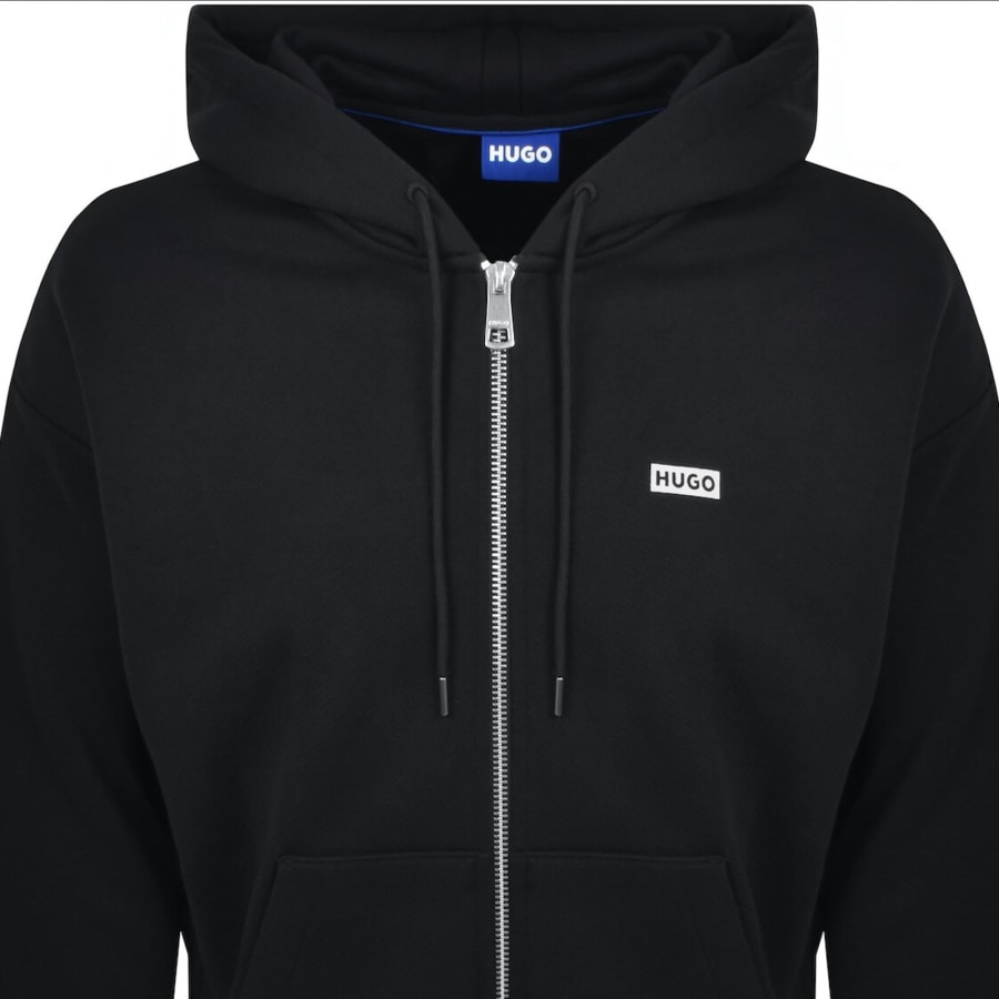 Image number 3 for HUGO Blue Nardimez Hoodie Black