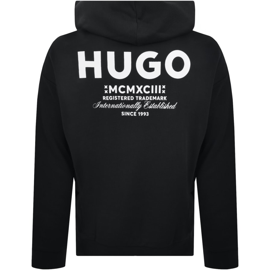 Image number 4 for HUGO Blue Nardimez Hoodie Black