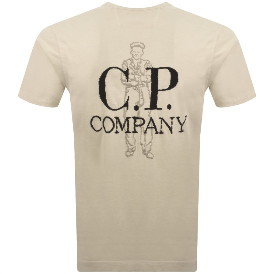 Image number 5 for CP Company Logo T Shirt Beige