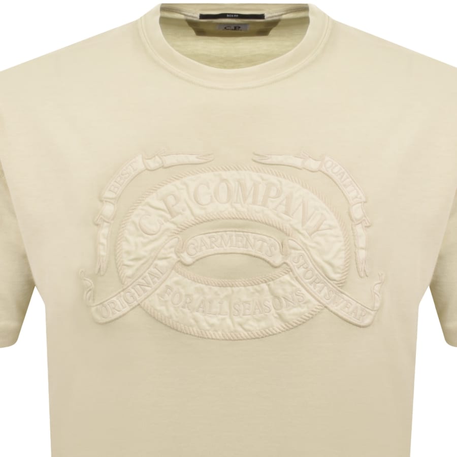Image number 2 for CP Company Logo T Shirt Cream