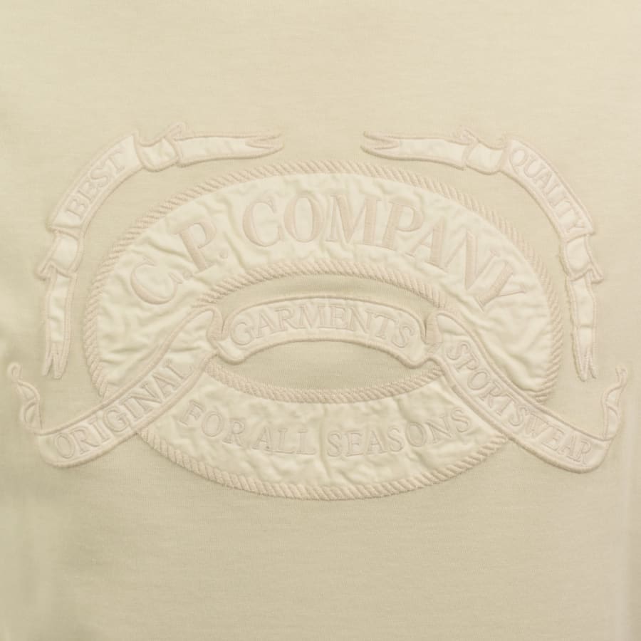Image number 3 for CP Company Logo T Shirt Cream