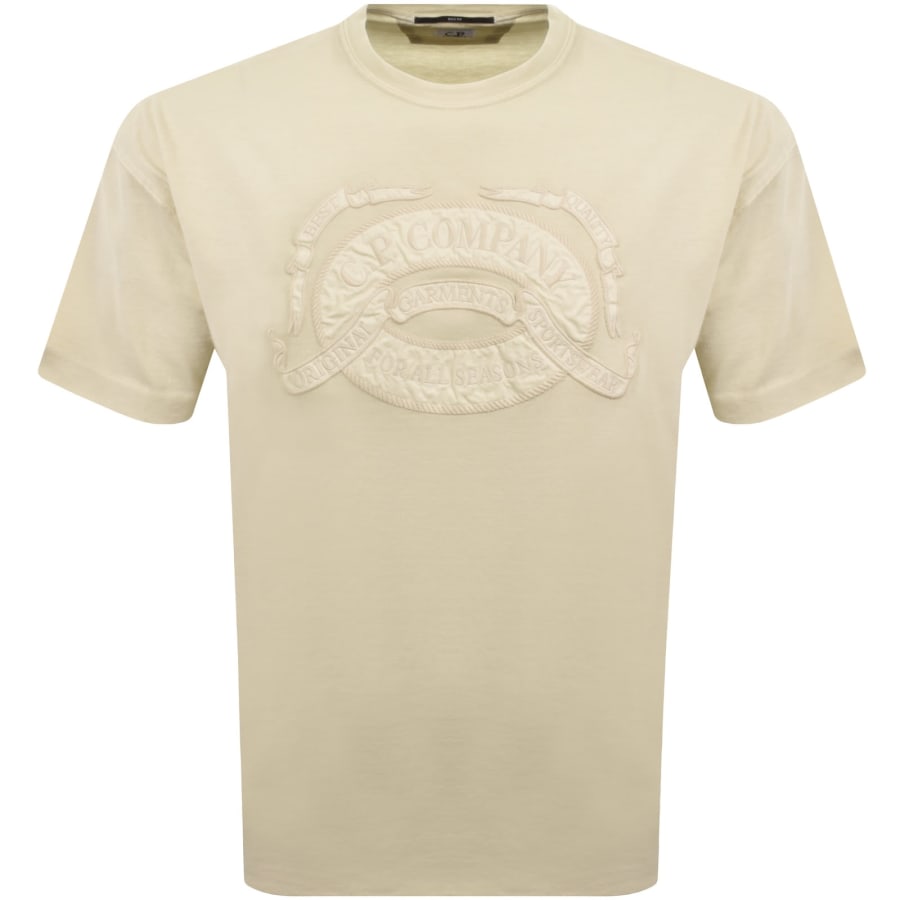 Image number 1 for CP Company Logo T Shirt Cream