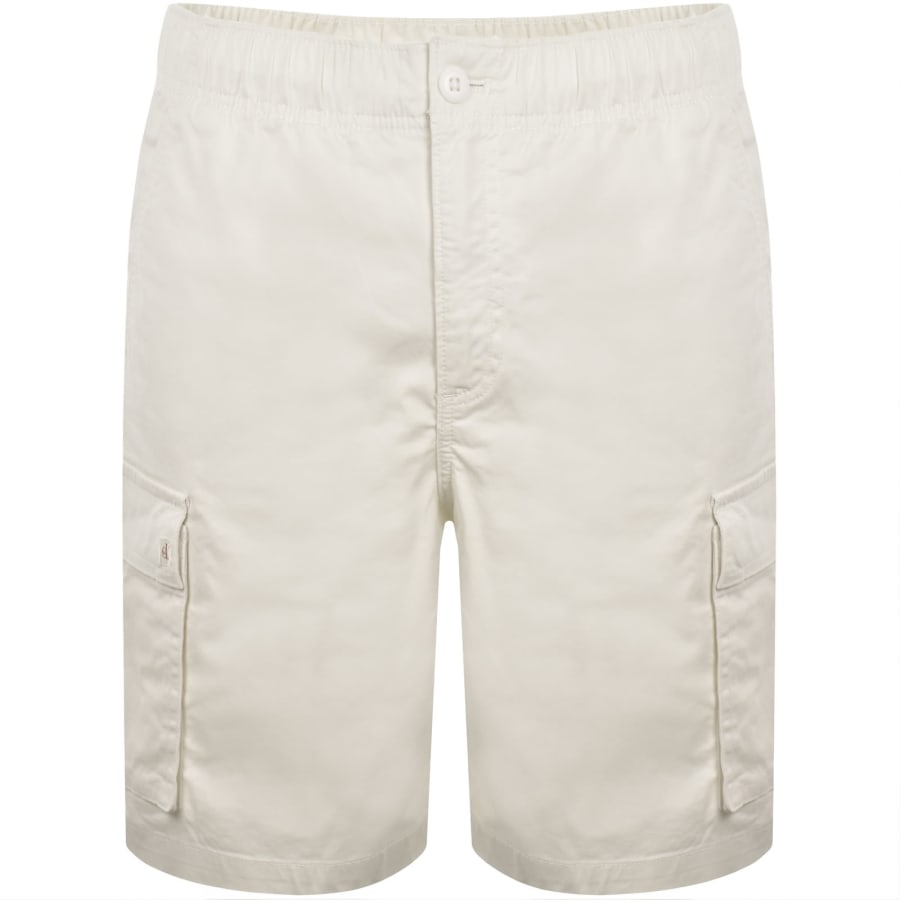 Image number 2 for Calvin Klein Jeans Cargo Shorts White