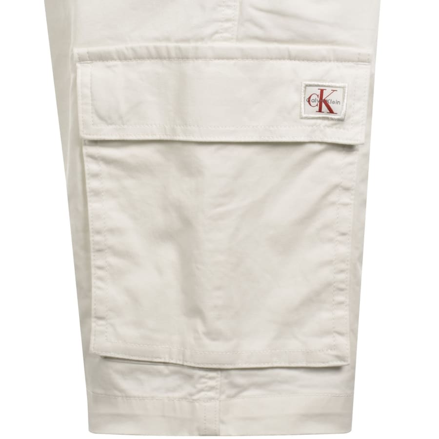 Image number 4 for Calvin Klein Jeans Cargo Shorts White