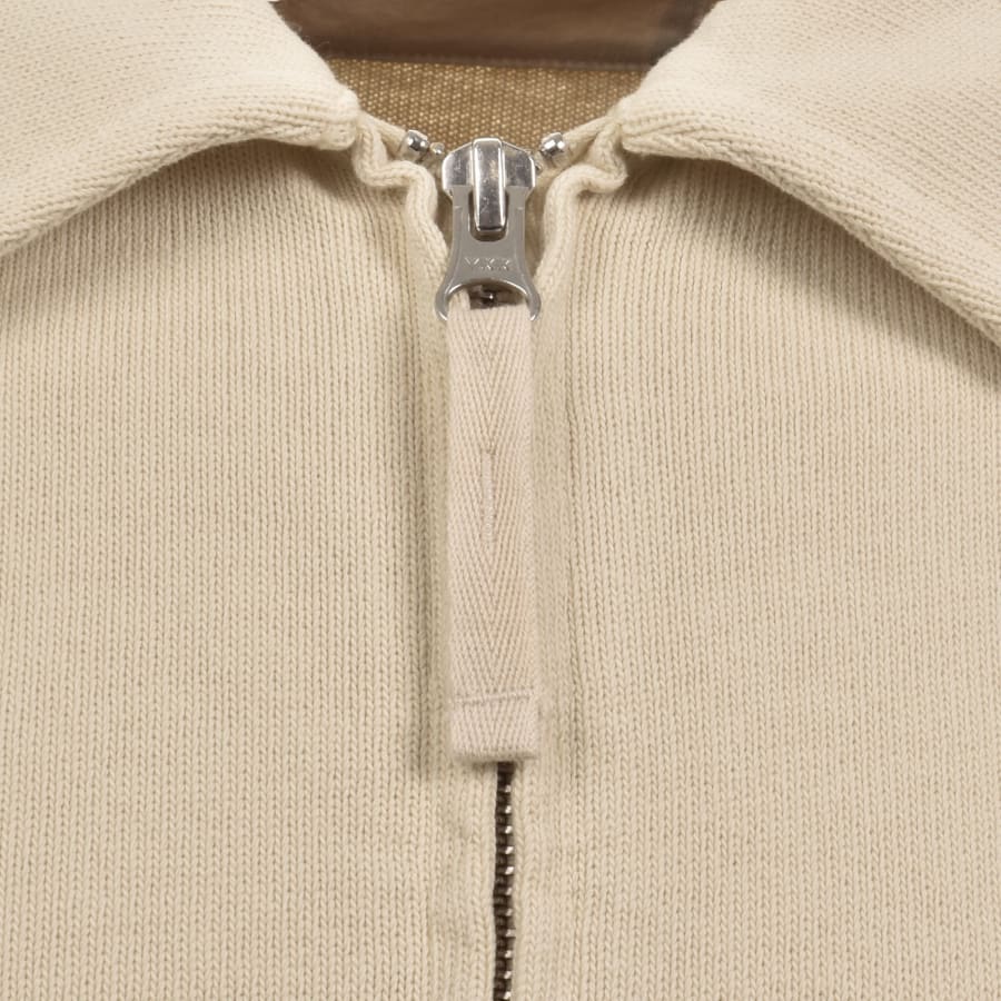 Image number 4 for CP Company Full Zip Sweatshirt Cream