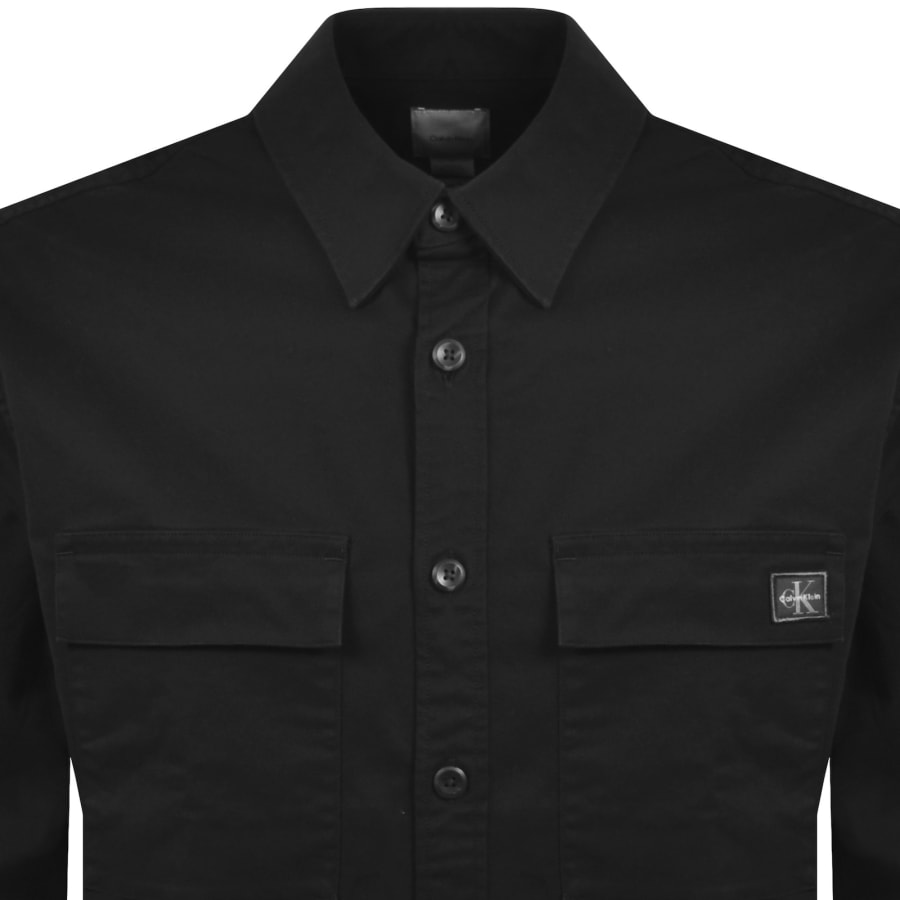 Image number 2 for Calvin Klein Easy Fit Comfort Overshirt Black