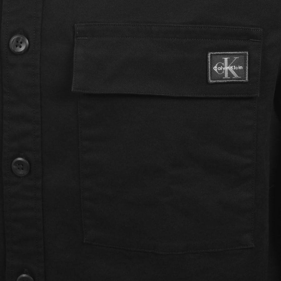 Image number 3 for Calvin Klein Easy Fit Comfort Overshirt Black