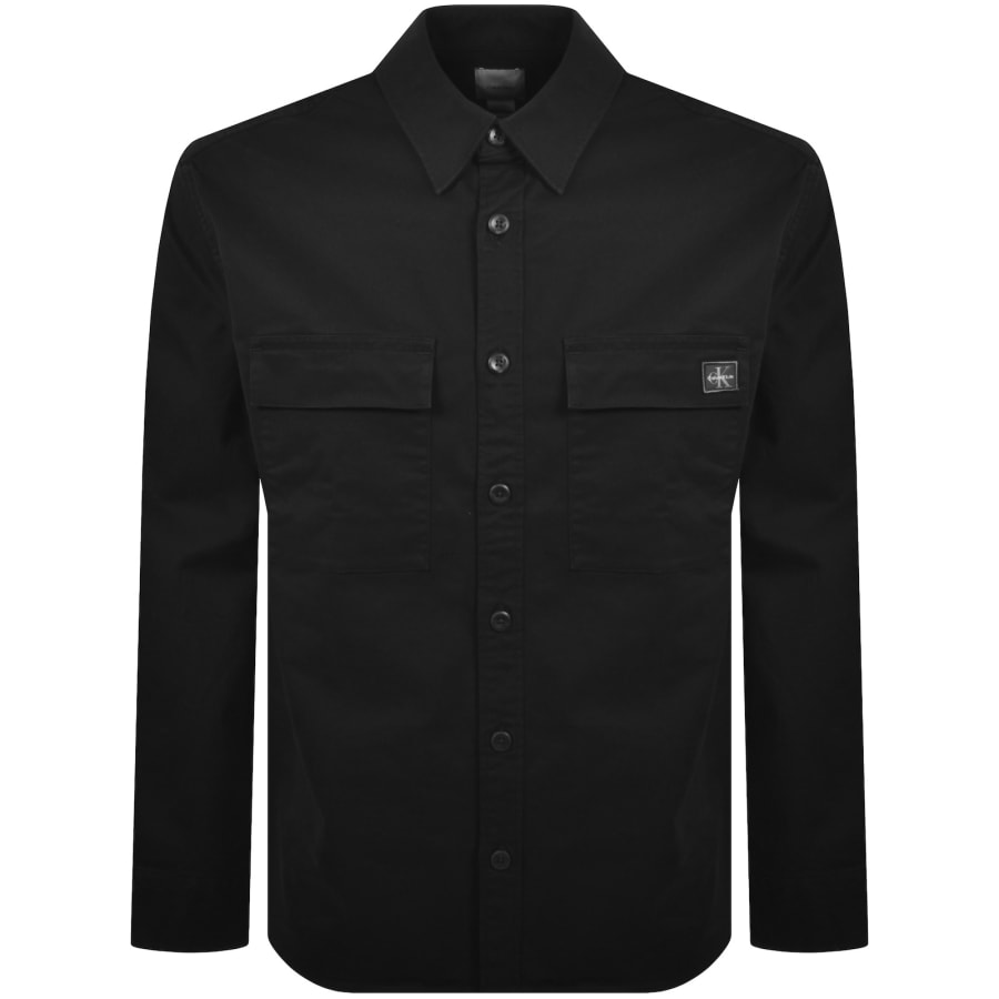 Image number 1 for Calvin Klein Easy Fit Comfort Overshirt Black