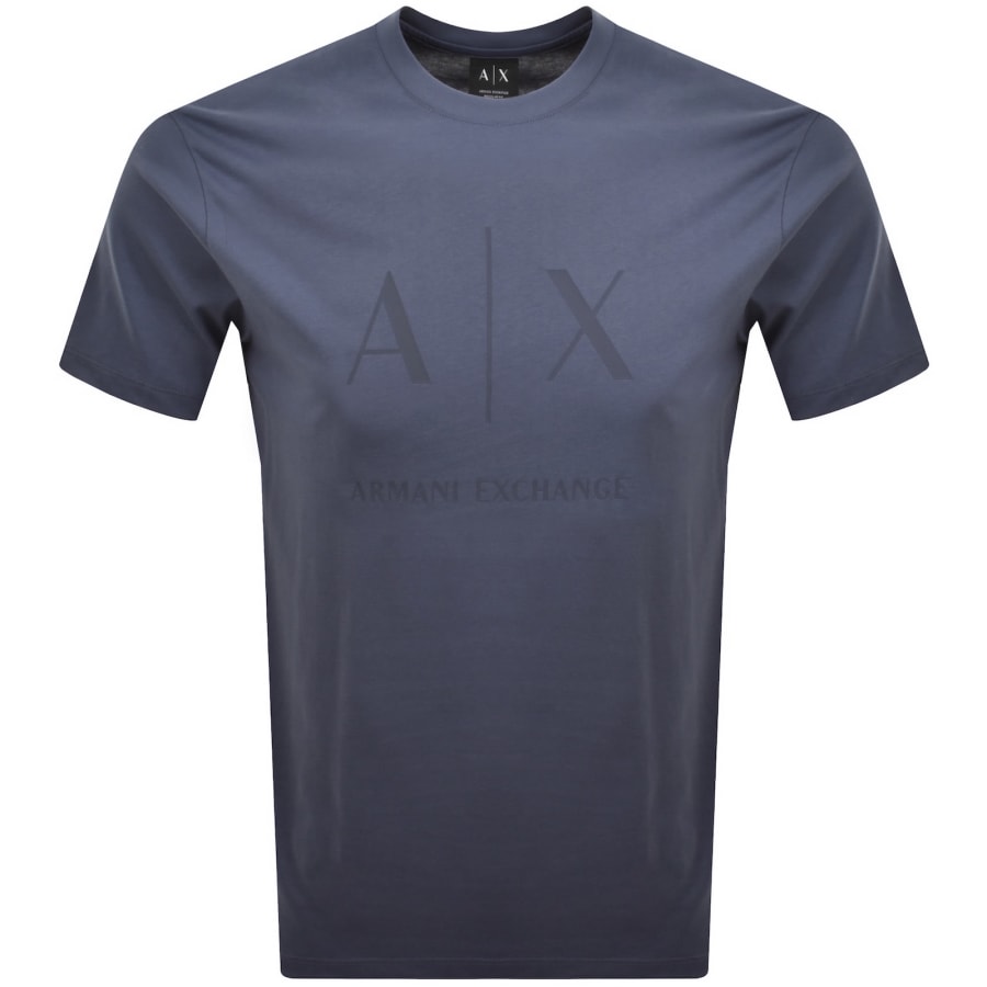 Image number 1 for Armani Exchange Slim Fit Crew Neck T Shirt Blue