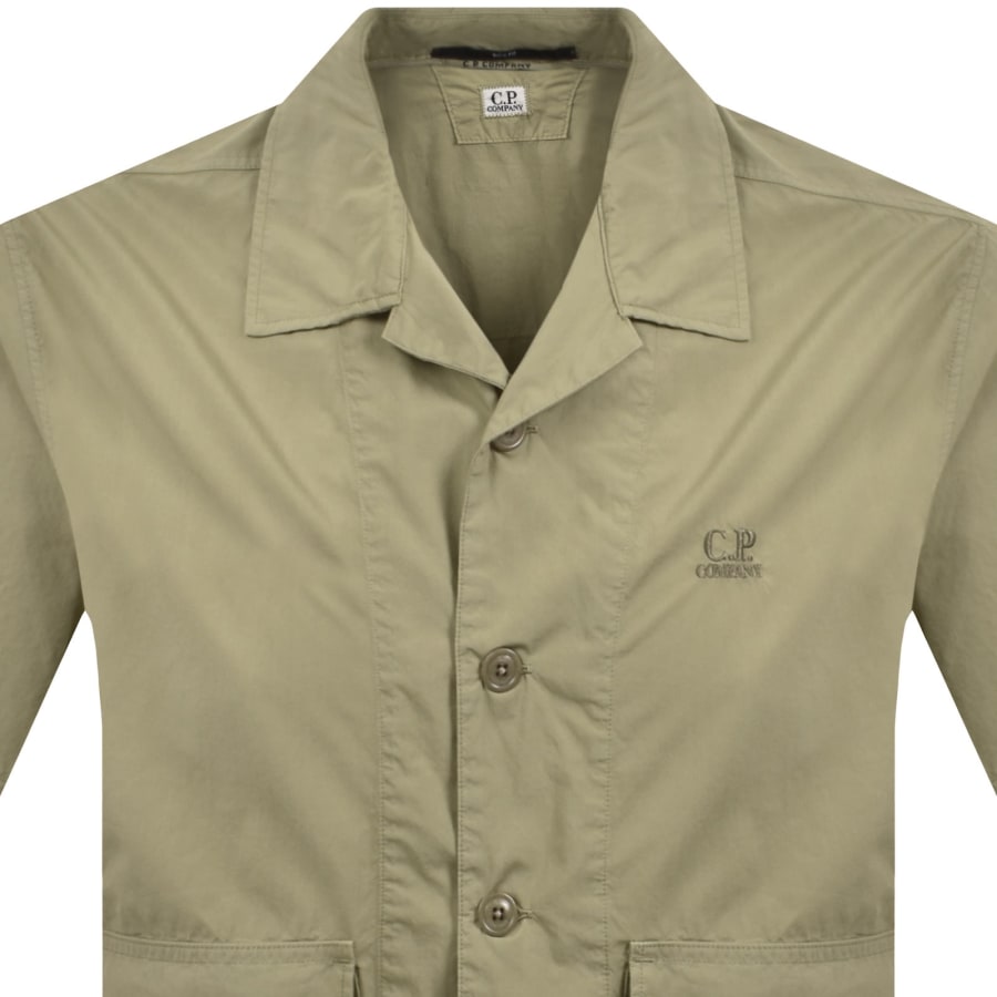 Image number 2 for CP Company Popeline Overshirt Green