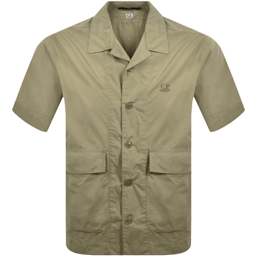 Image number 1 for CP Company Popeline Overshirt Green
