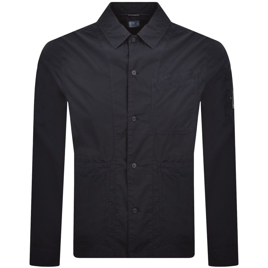 Image number 1 for CP Company Popeline Overshirt Navy