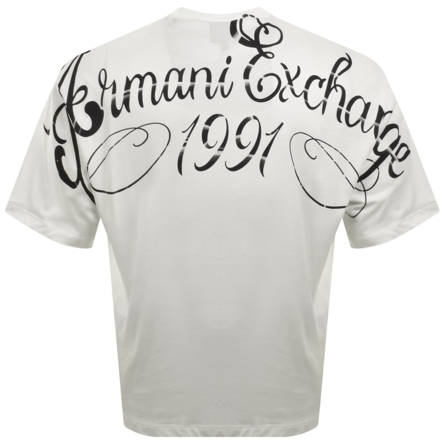 Image number 5 for Armani Exchange Loose Fit T Shirt Off White