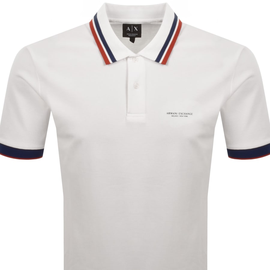 Image number 2 for Armani Exchange Polo T Shirt Off White
