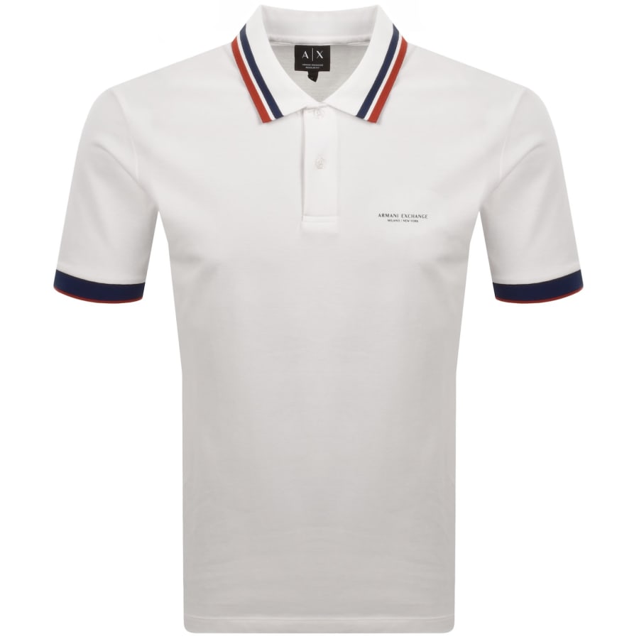 Image number 1 for Armani Exchange Polo T Shirt Off White