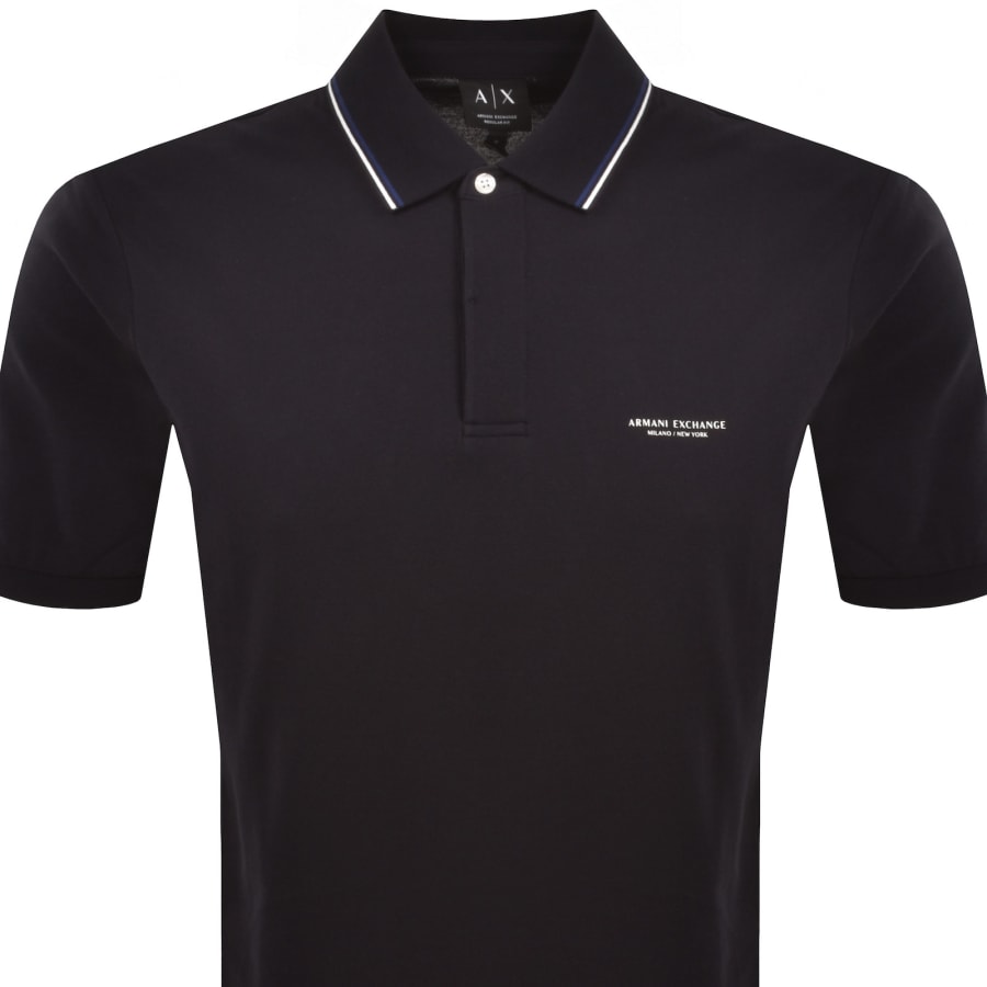 Image number 2 for Armani Exchange Polo T Shirt Deep Navy