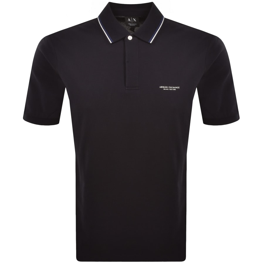 Image number 1 for Armani Exchange Polo T Shirt Deep Navy