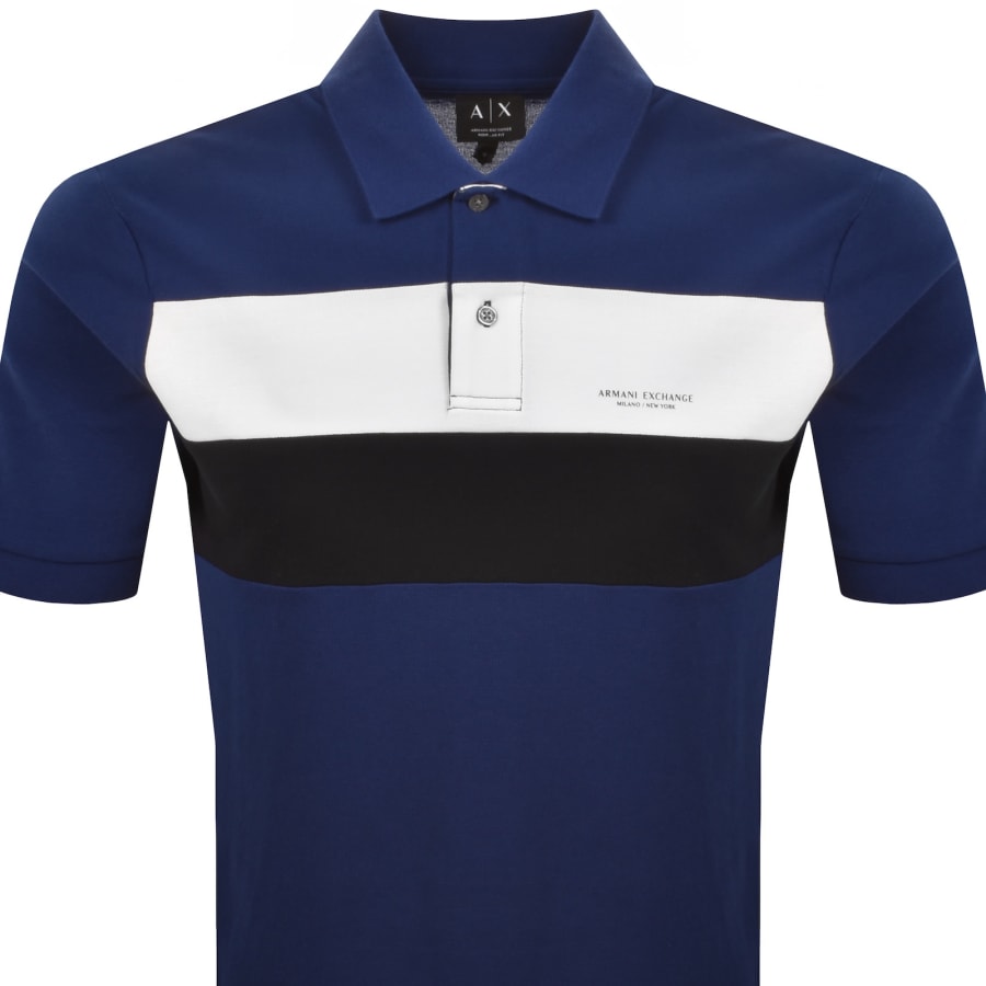 Image number 2 for Armani Exchange Polo T Shirt Blue