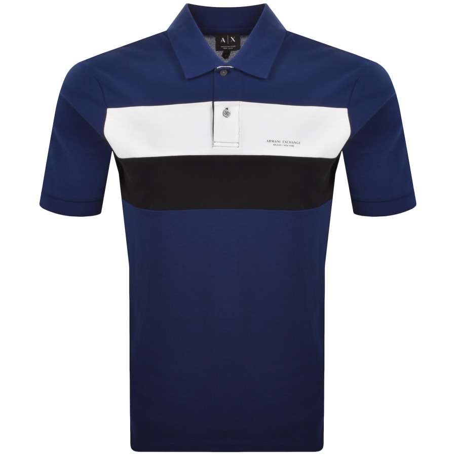 Image number 1 for Armani Exchange Polo T Shirt Blue